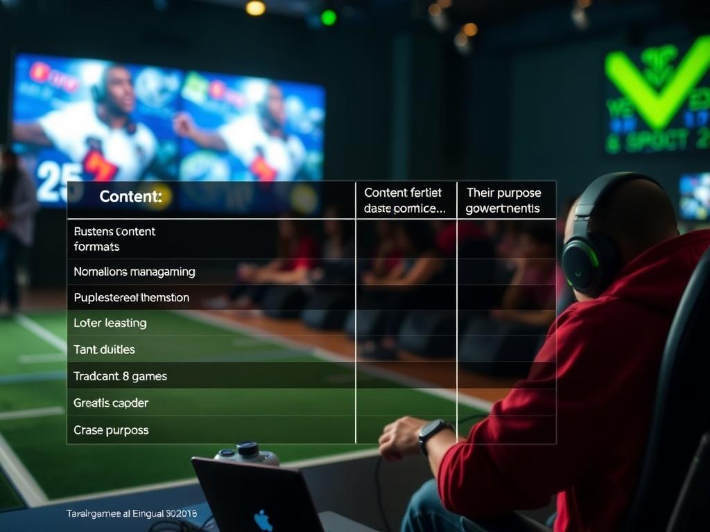     E-Sport-Journalismus: Über Gaming berichten.. Tabla comparativa: formatos de contenido y su propósito